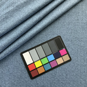 Denim Blue Thick and Thin Basketweave | Heavyweight Upholstery Fabric | 54 Wide