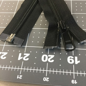 25" Separating Coil Zipper | Black | YKK Brand | Jacket Zipper