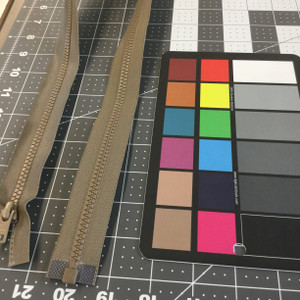 30.5" Separating Zipper | Tan | Molded Plastic | YKK Brand. | Jackets