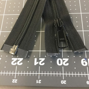 26.5" Separating Coil Zipper | Black | YKK Brand | Jackets