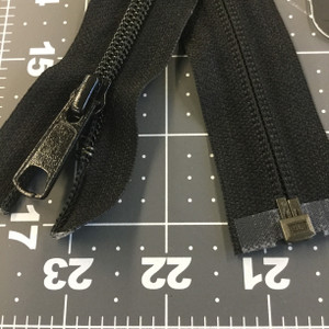 26" Separating Coil Zipper | Black | YKK Brand | Jacket Zipper.
