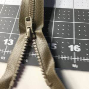 31.5 Inch Tan Separating Jacket Zipper | HEAVY DUTY Molded Plastic Chain Zipper