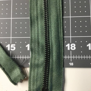 47.8 Inch YKK Sage Green Non Separating Zipper | Three Pulls | Metal Zipper