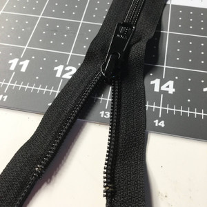 24.5 Inch YKK Black Separating Jacket Zipper | Single Pull |