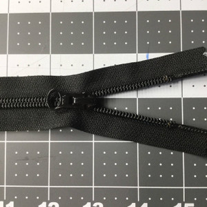10.5 Inch Black, Coil Zipper.  Non Separating YKK Made in USA Military Spec.