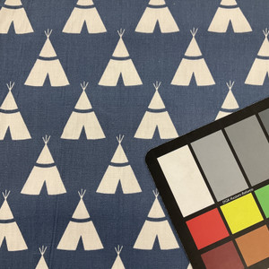 Tee Pee in Blue / White | Children's Home Decor Fabric | Premier Prints | 45 W