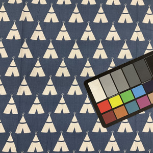 Tee Pee in Blue / White | Children's Home Decor Fabric | Premier Prints | 45 W