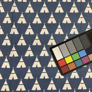 Tee Pee in Blue / White | Children's Home Decor Fabric | Premier Prints | 45 W
