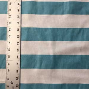 Vertical Stripes Turquoise / White | Home Decor Fabric | Premier Prints | 45 W