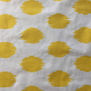 Yellow / White Ikat Dots | Home Decor Fabric | Premier Prints | 45 Wide | BTY