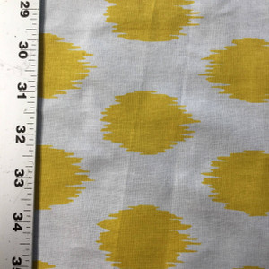 Yellow / White Ikat Dots | Home Decor Fabric | Premier Prints | 45 Wide | BTY