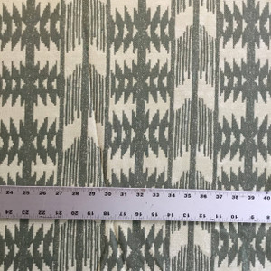 Green / Beige Bohemian Aztec Fabric | Slipcovers / Drapery | 54 W | By the Yard
