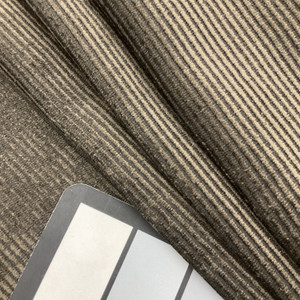 Dark Brown Striped Weave Chenille Fabric | Heavyweight Upholstery | 54 W | BTY