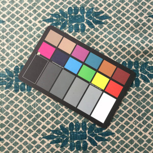 Diamonds with Motifs | Home Decor Fabric | Teal Green / Taupe | Linen-like | 54W