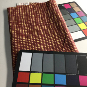 Maroon and Tan Artsy Windowpane Check Printed Cotton Fabric / Lightweight  Home Decor/ Printed Canvas/ Sold by the Yard / 54 Inch Wide