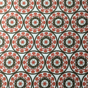 Decorative Floral Red / Brown / White | Home Decor Fabric | Robert Allen | 54 W