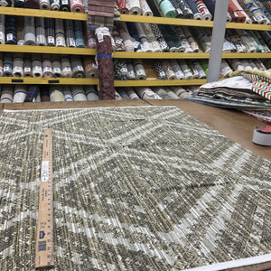 Large Scale Bohemian Diamond | Robert Allen Home Decor Fabric | Brown | 54 Wide