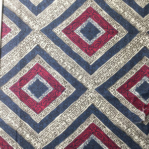 Geometric Diamond Red / Blue | Home Decor Fabric | Robert Allen | 54 Wide | BTY