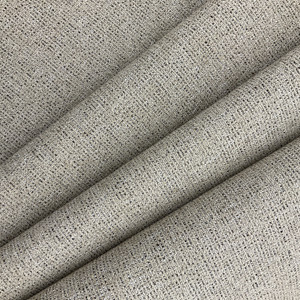 Light Tan with Black Chenille Fabric | Heavyweight Upholstery | 54 Wide | BTY