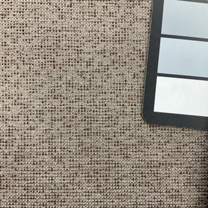 Speckled Brown on Taupe Chenille Fabric | Heavyweight Upholstery | 54 Wide | BTY