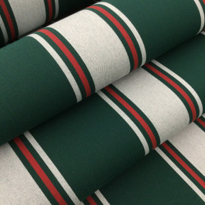 4790-0000 | Forest Green Fancy Striped  Sunbrella | 46 Inch | Marine And Awning Fabric