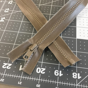 31" Separating Zipper | Tan | Molded Plastic | YKK Brand | Jackets