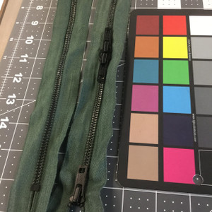 48.5" Metal Zipper - 3 pulls | Sage Green | Military