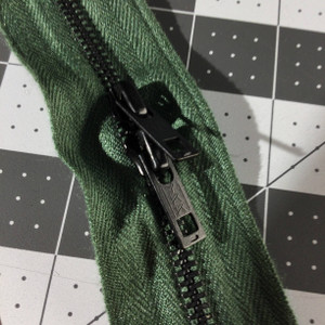 47" 3-pull Metal Zipper | Sage Green  | Military | Bag Zipper