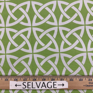 Lime Green / White Links | Indoor / Outdoor Fabric | 54”  Wide | By the Yard