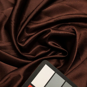 brown poly satin fabric