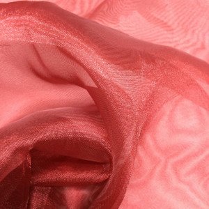 crimson red organza fabric