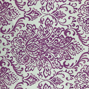 Scroll Gate in Berry by P/Kaufmann | Purple / White | Home Decor Fabric | Light Upholstery / Drapery | 54" Wide | By the Yard