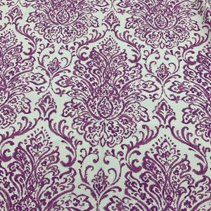 Scroll Gate in Berry by P/Kaufmann | Purple / White | Home Decor Fabric | Light Upholstery / Drapery | 54" Wide | By the Yard