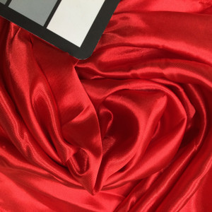 Bright Red Poly Lining Fabric | Polyester Apparel Lining | Lightweight | 60" Wide | By the Yard