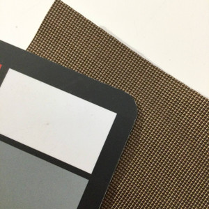 5.8 Yard Piece of Vinyl Fabric | Bronze Brown Grid Texture | Felt-Backed | Upholstery / Bag Making | 54 Wide