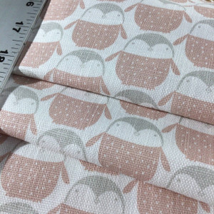 Waddle Penguins Pink / White | Home Decor Fabric | Premier Prints | 54 Wide | By the Yard