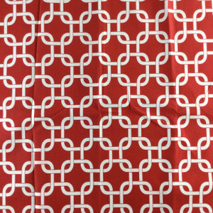 Linked Squares Red / White | Home Decor Fabric | Premier Prints | 54 Wide | By the Yard