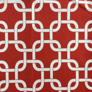 Linked Squares Red / White | Home Decor Fabric | Premier Prints | 54 Wide | By the Yard