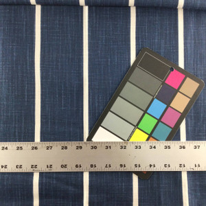 Vertical Stripes Indigo Blue / White | Linen-like Home Decor Fabric | Premier Prints | 54 Wide | By the Yard