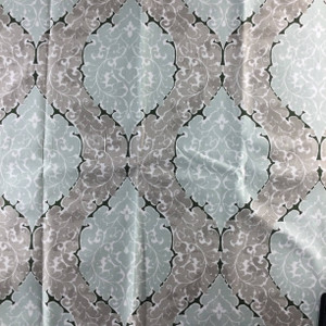 Damask Ogee Mint Green / Taupe | Home Decor Fabric | Premier Prints | 54 Wide | By the Yard