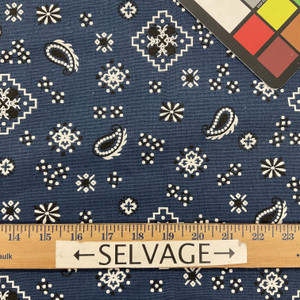 Americana Bandanna Indigo | Home Decor Fabric | Premier Prints | 54 Wide | By the Yard