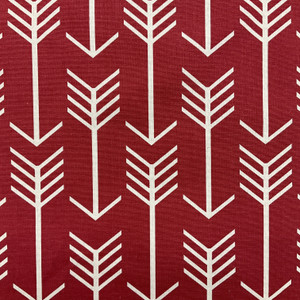 Modern Arrows White on Red | Home Decor Fabric | Premier Prints | 54 Wide | By the Yard