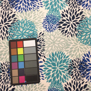 Modern Floral Blues / Teal / White | Indoor / Outdoor Home Decor Fabric | Premier Prints | 54 Wide | By the Yard