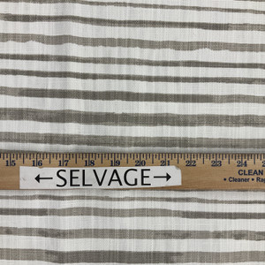 Relaxed Stripes Taupe / White Canvas | Home Decor Fabric | Premier Prints | 54 Wide | By the Yard