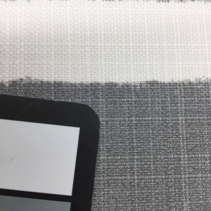 Deckled Edge Stripes Gray / White Canvas | Home Decor Fabric | Premier Prints | 54 Wide | By the Yard