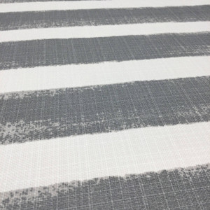 Deckled Edge Stripes Gray / White Canvas | Home Decor Fabric | Premier Prints | 54 Wide | By the Yard