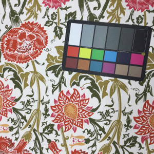 floral red green white