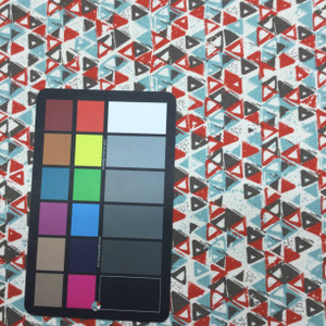 Triangle Geometric Red / Blue / Brown | Home Decor Fabric | Premier Prints | 54 Wide | By the Yard
