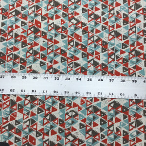 triangle geometric red blue brown