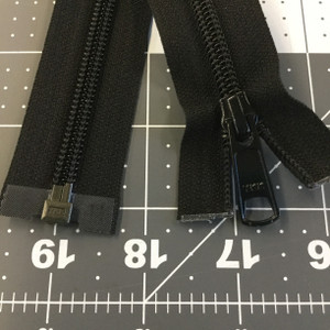 26" Separating Coil Zipper | Black | YKK Brand | Jackets